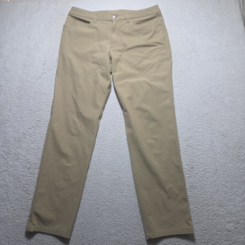 Luluemon Men's 34x31 Pants Performance Athletic Tan Workout Golf